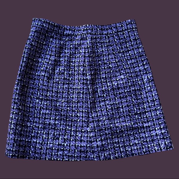 Michael Kors Collection wool print mini skirt with slit - Picture 2 of 4